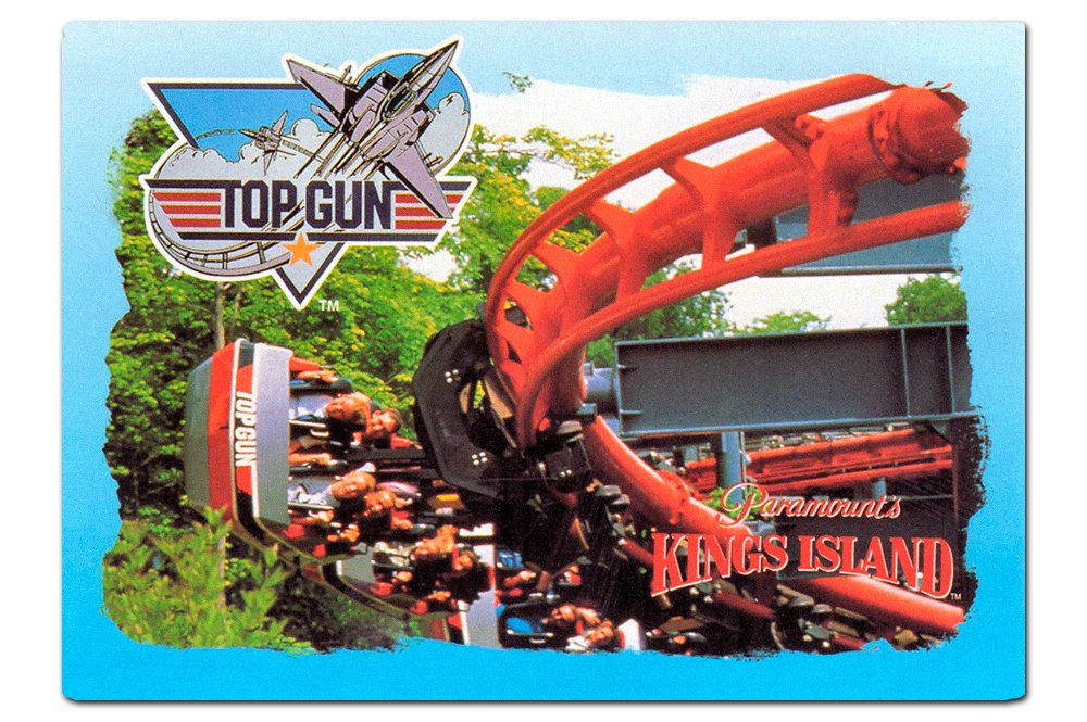 Coaster101's tweet photo. What if I told you (and incoming @ParamountPics CEO Jeff Shell) that Paramount used to have an entire branded theme park division that had Top Gun themed roller coasters at four amusement parks in the United States and Canada? https://t.co/tLd1ibEHTx