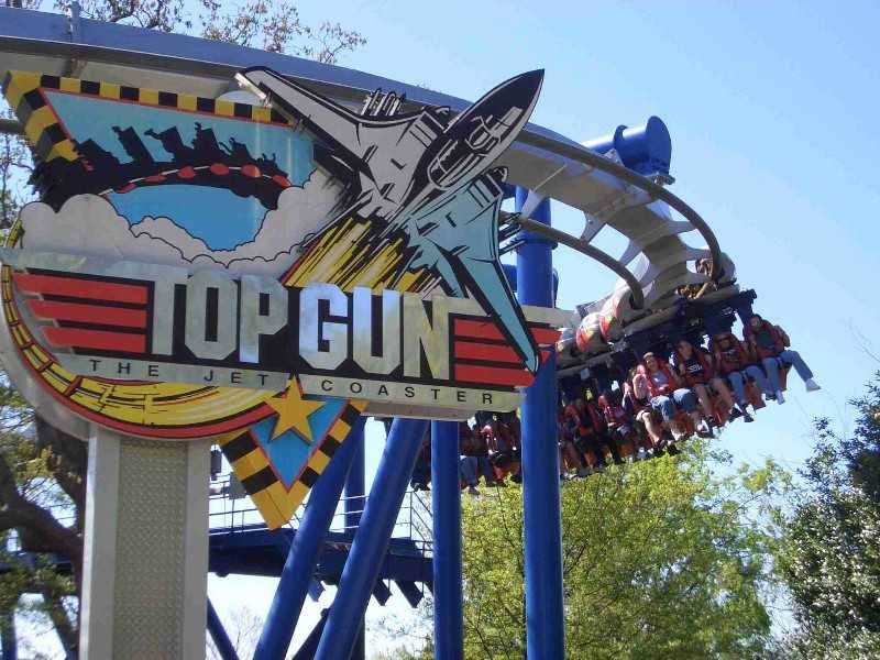 Coaster101's tweet photo. What if I told you (and incoming @ParamountPics CEO Jeff Shell) that Paramount used to have an entire branded theme park division that had Top Gun themed roller coasters at four amusement parks in the United States and Canada? https://t.co/tLd1ibEHTx