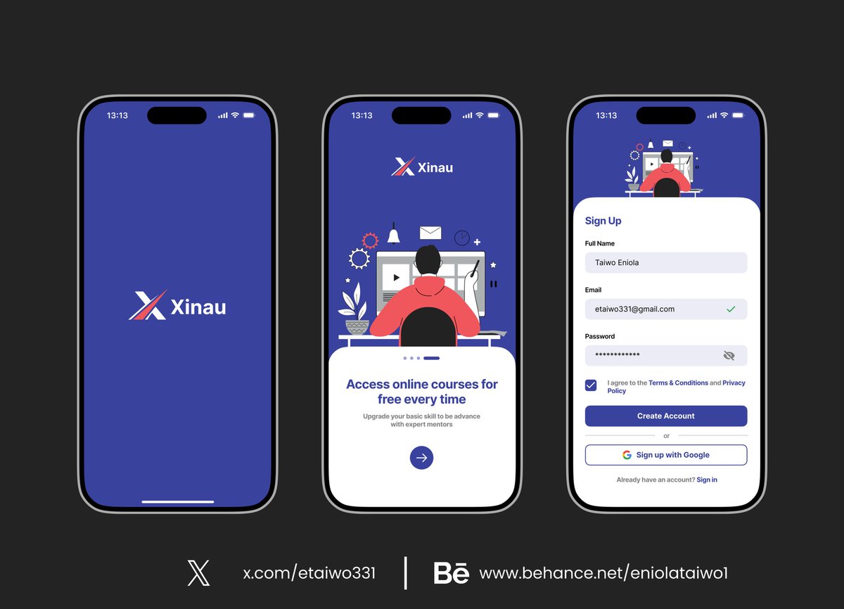etaiwo331's tweet photo. 001 Daily UI task 👨‍🍼: Create a sign up page, modal, form, or app screen related to signing up for something. It could be for a volunteer event, contest registration, a giveaway, or anything you can image.
#dailyui #figma #UIreplication #uidesign #UIUX #financeapp #UIUXcompany https://t.co/DbqyttXFkt
