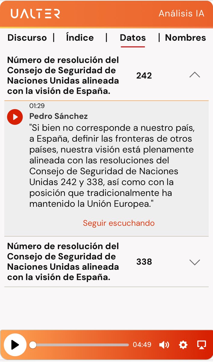ualterAI's tweet photo. Datos y nombres
Para facilitar la exploración del texto y acelerar la extracción de información, UalterSound organiza todos los números y cifras y construye tablas interactivas, además de un índice onomástico.