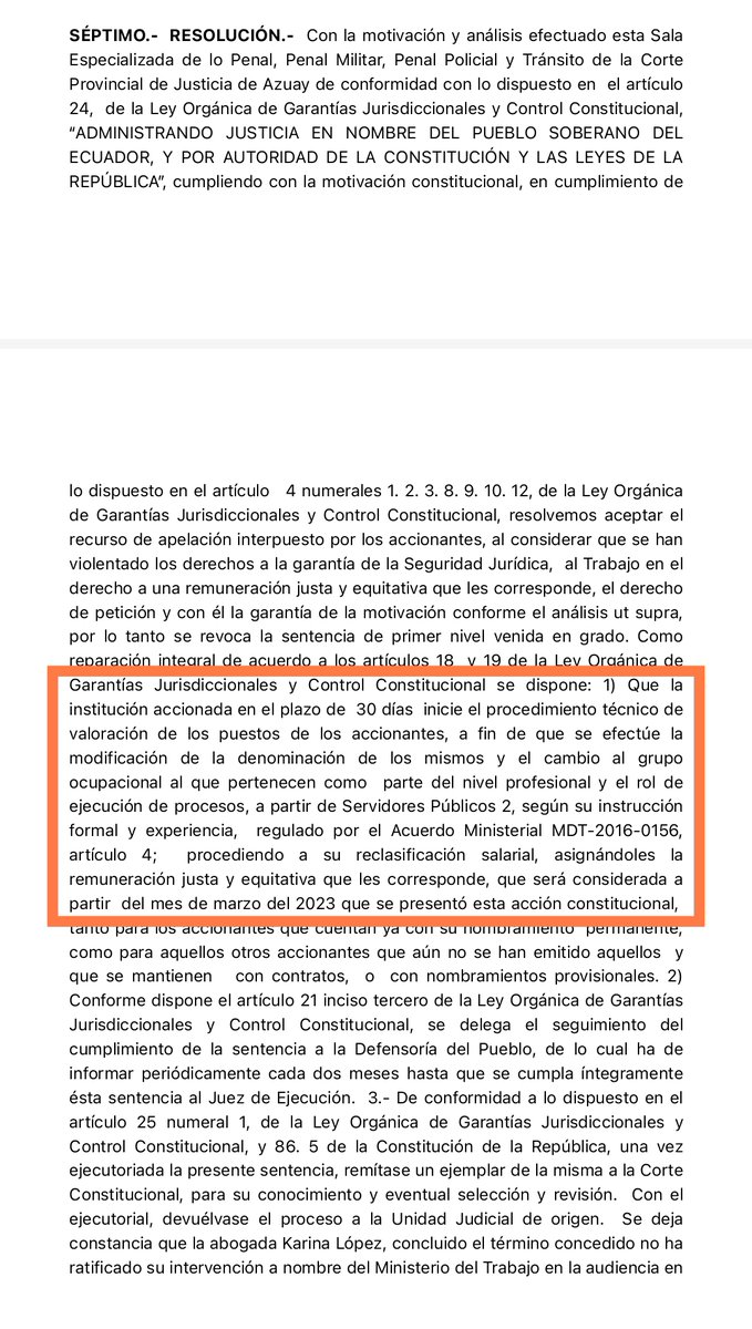 pmdpault's tweet photo. Con fecha 1 de agosto 2023  , en la sala especializada de lo penal, militar policial y transito de la corte provincial en segunda instancia ganamos la demanda y se empieza el proceso de ejecución que hasta hoy no se cumple. https://t.co/shjt1aitSL