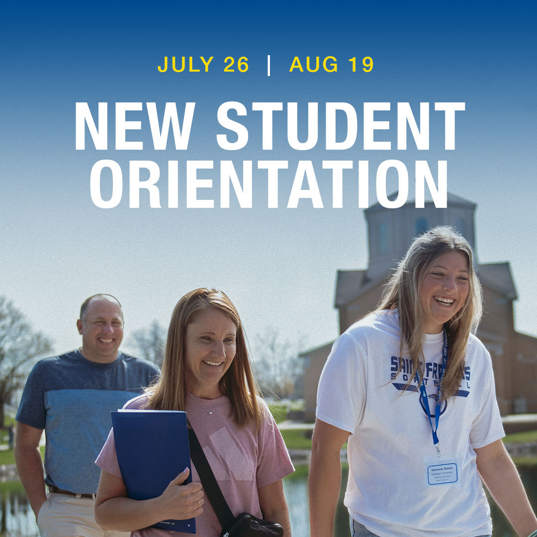 USFFW's tweet photo. Attending Saint Francis this fall? 💙🤍

Join us for one of the last New Student Orientation dates on July 26 or August 19! 🐾

Register now at https://t.co/DxaTnTpIF1 and get ready to meet new friends while exploring the exciting opportunities waiting for you at Saint Francis! https://t.co/iIInPxWA2Q