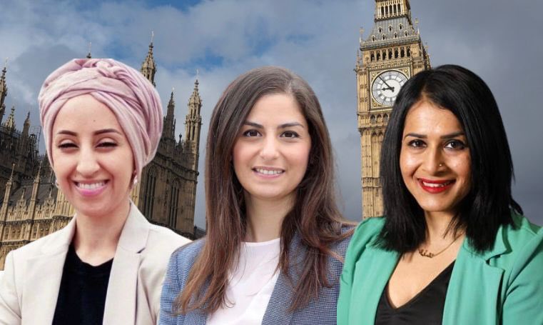 MuslimWomenUK's tweet photo. In the 2024 General Election, 25 Muslim MPs were elected, representing almost 4% of the total 650 MPs. 

Meet your  Muslim MPs in our latest blog: https://t.co/5eogohcUer 

#MuslimMPs #Parliament https://t.co/xjpAGqHsLy
