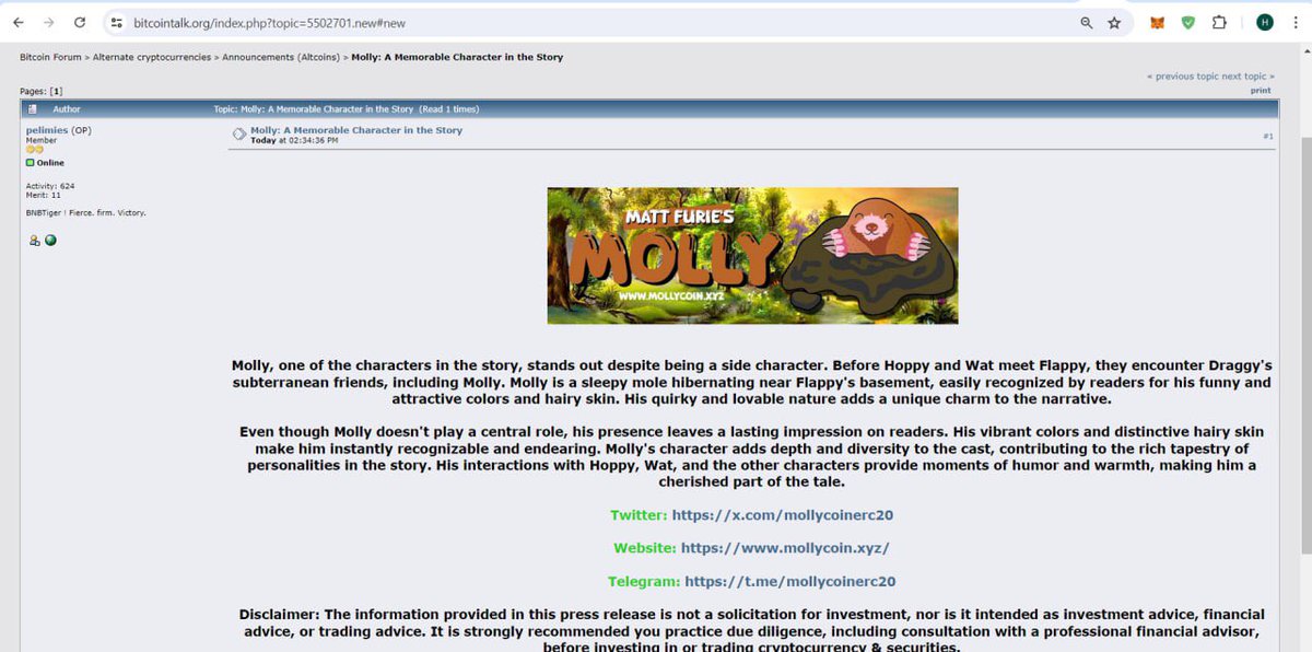 mollycoinerc20's tweet image. Bitcointalk $MOLLY article post 🔥

bitcointalk.org/index.php?topi…