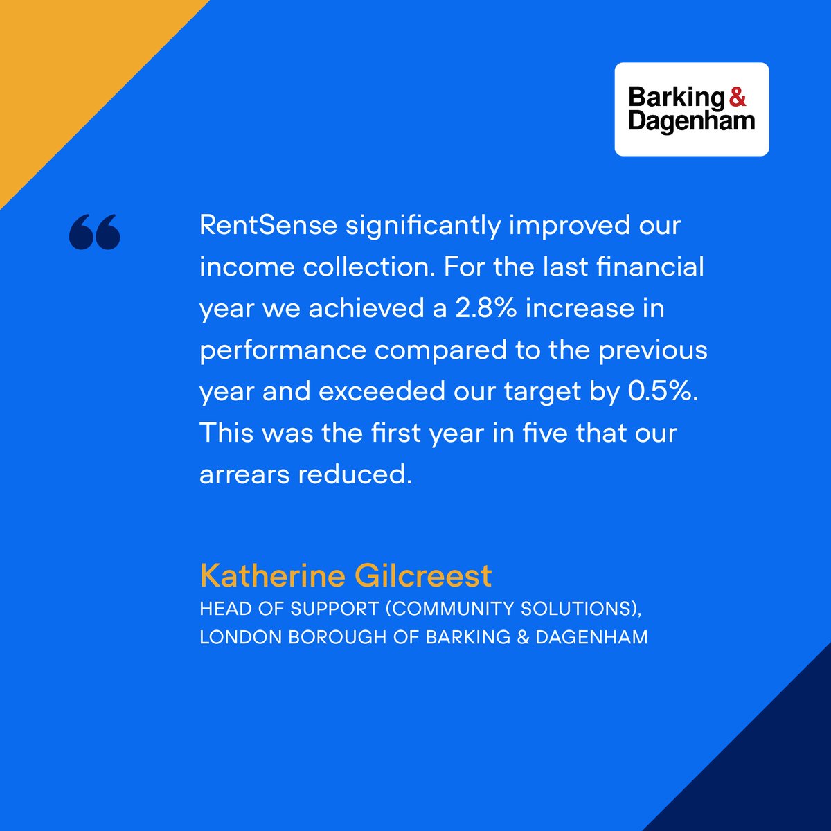 RentSense helped the London Borough of Barking &amp; Dagenham improve arrears levels significantly: 

💷 £400,000 arrears reduction by a single officer 
📈 2.8% increase in income collection
🎯 0.5% improvement on income collection target

Read the case study: mobysoft.com/customer/londo…
