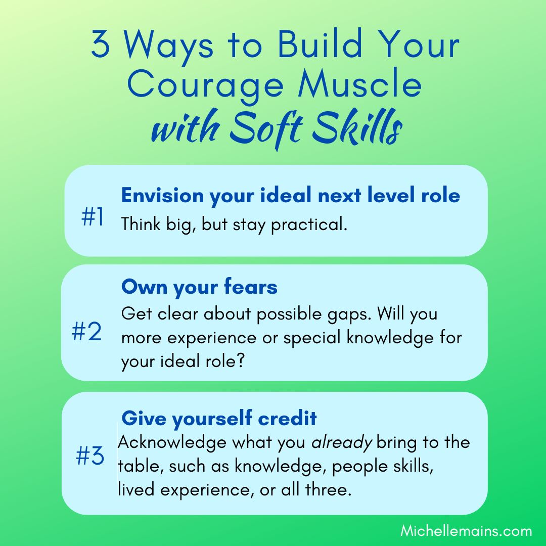 MichelleMains's tweet image. High Value People rarely start at the top. Instead, they take smart shots. Here are 3 ways to help build your courage muscle.

#peopleskills #workrelationships #selfconfidence #inspiration #careeradvice #journaling