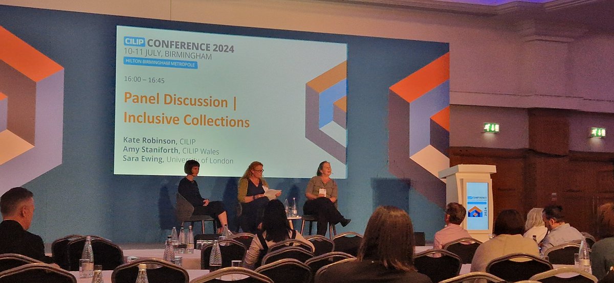RebeccaGediking's tweet photo. #CILIPConf24 final session on Inclusive collections - a great discussion on acquisition policies and supplier relationships. https://t.co/OOVenkpjnz