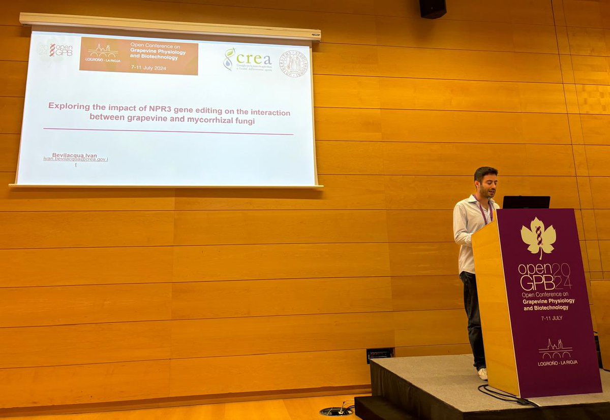 Flash talk: Exploring the impact of NPR3 gene silencing on the interaction between grapevine and mycorrhizal fungi through genome editing.
Ivan Bevilacqua. CREA - Research Centre for Viticulture and Enology.