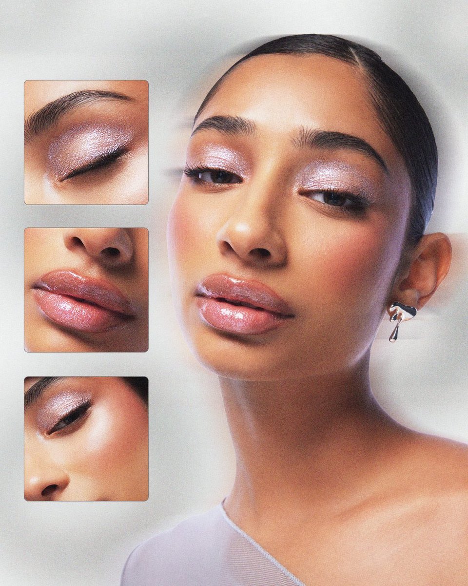 rembeauty's tweet photo. ₊ ⁺⋆☾⋆.˚₊✩ cosmic shifts ✩₊˚.⋆☾⋆⁺₊
the stars align with our multidimensional and color shifting products to create this celestial look 🛸
featured products:
#midnightshadows lustrous liquid eyeshadow in “fembot” + “lab coat”
#interstellar highlight topper in “miss mercury”
#onyourcollar plumping lip gloss in “chuckie” + “jelly sandals”