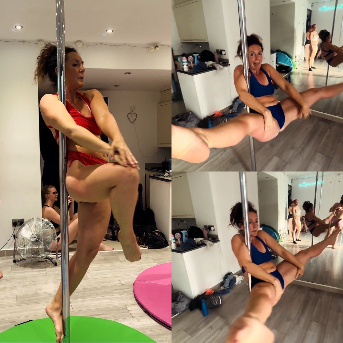 ChLuVibration's tweet photo. When you are hanging on by a bit of underarm skin!
Introducing my first attempt at Carmen and Teddy Bear. Maybe you can guess which is which ;)
#pole #poleshape #poletrick #carmen #teddybear https://t.co/TU2bQZXLvb
