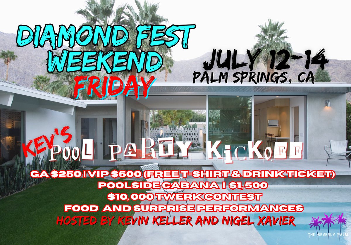 TheBevPalm's tweet photo. The greatest weekend of the year has arrived! 💎🌴 https://t.co/pxZY1LpO9a