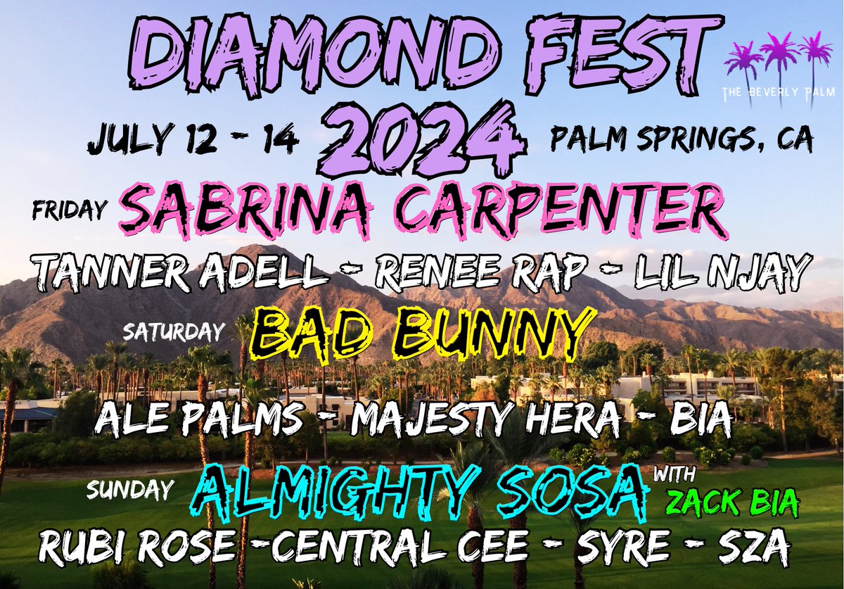 TheBevPalm's tweet photo. The greatest weekend of the year has arrived! 💎🌴 https://t.co/pxZY1LpO9a