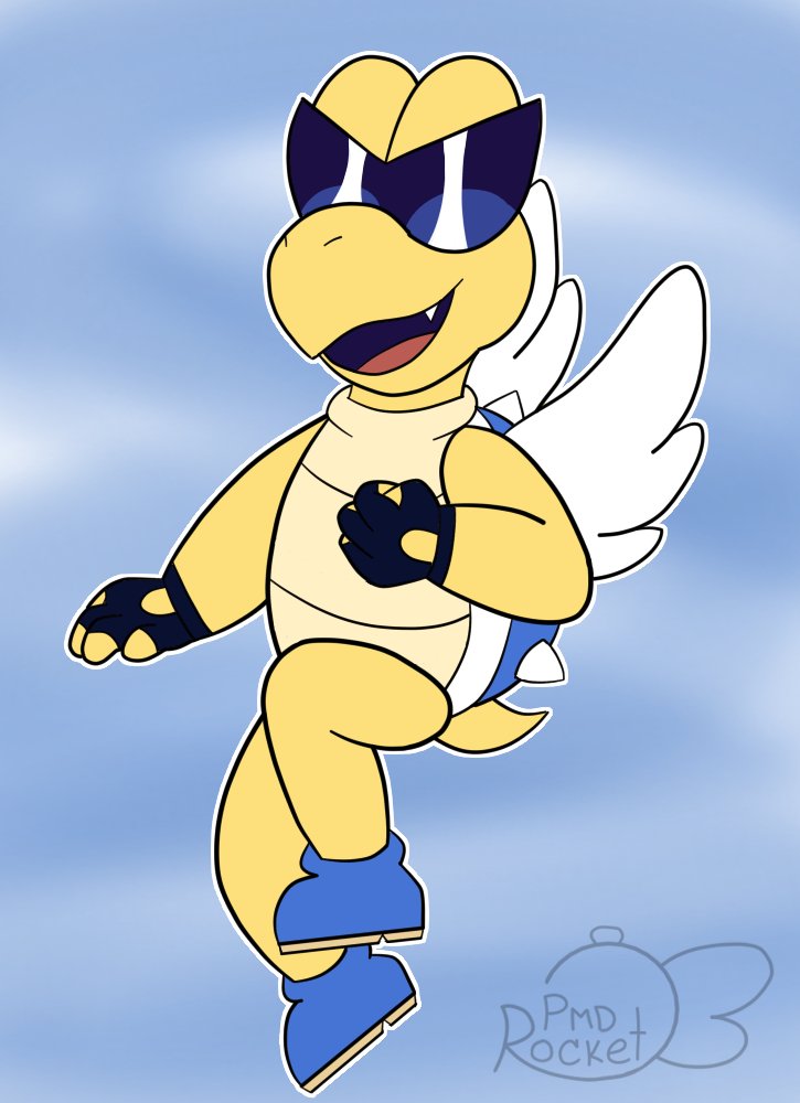 PMD_Rocket's tweet photo. Watch out for the blue shell!

#artfight2024 attack I did for Shaga of her character Rainer! https://t.co/qA7dpYqQDZ