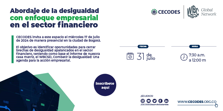 CECODES's tweet photo. #CECODES tiene el placer de extenderle una cordial invitación al evento de diálogo @BCTI_WBCSD centrado en el sector financiero y tiene como objetivo principal impulsar la acción #empresarial en la lucha contra las #desigualdades, escalando iniciativas significativas.
Inscríbete aquí👇:
https://t.co/PzPJKcvKPp