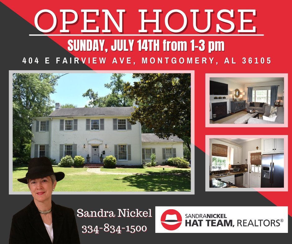 MavenofMidtown's tweet image. Mark your calendar for🌟🏡𝐎𝐏𝐄𝐍 𝐇𝐎𝐔𝐒𝐄 𝐒𝐔𝐍𝐃𝐀𝐘🏡🌟 July 14th from 1-3pm CDT... 404 E Fairview Ave: homesforsaleinmontgomeryalabama.com/Property/404-E…
#openhousesunday #openhouse #realestate #yourmontgomeryalrealtor #openhousesnearme #relocatetomontgomeryal #montgomeryallocal #montgomeryallife