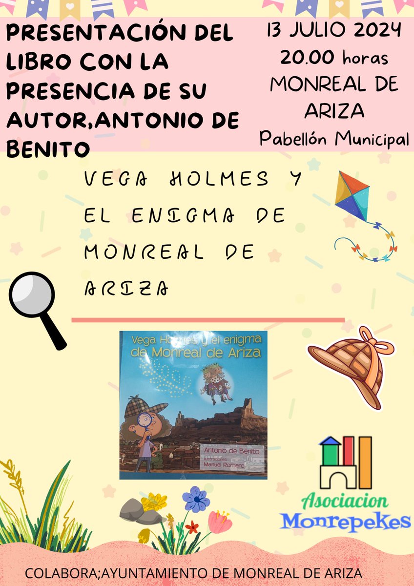 Vega Holmes y el enigma de Monreal de Ariza, ilustrado por Manuel Romero. Presentación, sábado 13 de julio en Monreal, a las 20h.
heraldo.es/noticias/arago…