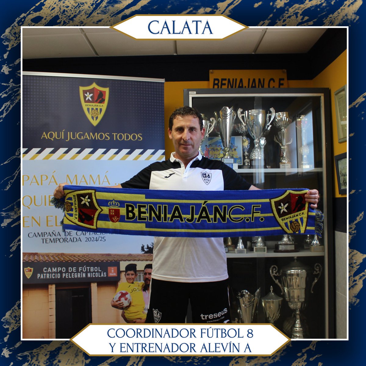 BeniajanCf's tweet photo. 🤩 Pepe Calata es el nuevo coordinador de fútbol 8 y entrenador del alevín A de nuestro club 🤩

Calata vuelve a la que fue su casa para gestionar nuestras categorías inferiores de F-8 y sacar grandes resultados 🤜🏻🤛🏻

Bienvenido de nuevo Pepe!!! 💛🖤

#beniajanlate https://t.co/HWyqQadxEU