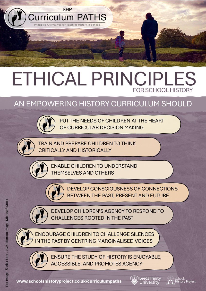 Last week we started exploring the SHP #CurriculumPATHS Ethical Principles which seek to empower history teachers to build and share empowering history curricula. Sound interesting? Join us schoolshistoryproject.co.uk/curriculumpaths 

Today we are going to look at Principle 2 #historyteacher 
🧵🪡