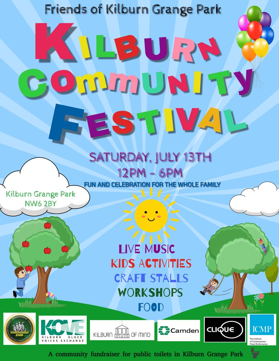 This Saturday!!! Kilburn Communiuty Festival 😄 Come by for a great day with the family. ALSO - We launch our cafe in the playhut. We are looking forward to seeing you all. 😚
