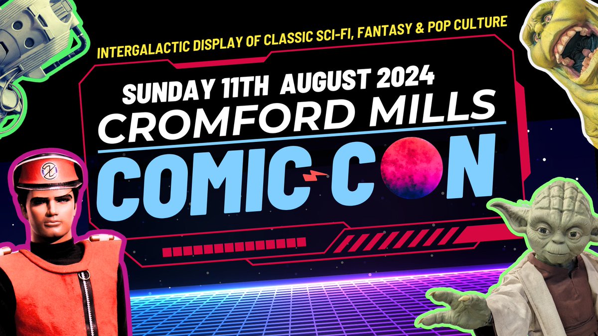 CromfordMills's tweet image. Calling all cosplayers, sci fi lovers, gamers and pop culture fans! Comic Con is BACK at Cromford Mills this August! 👾
Mark your calendars for Sunday 11th Aug, and join us for an intergalactic day out for the entire family!

Get your tickets:
cromfordmills.org.uk/event/cromford…

#comiccon