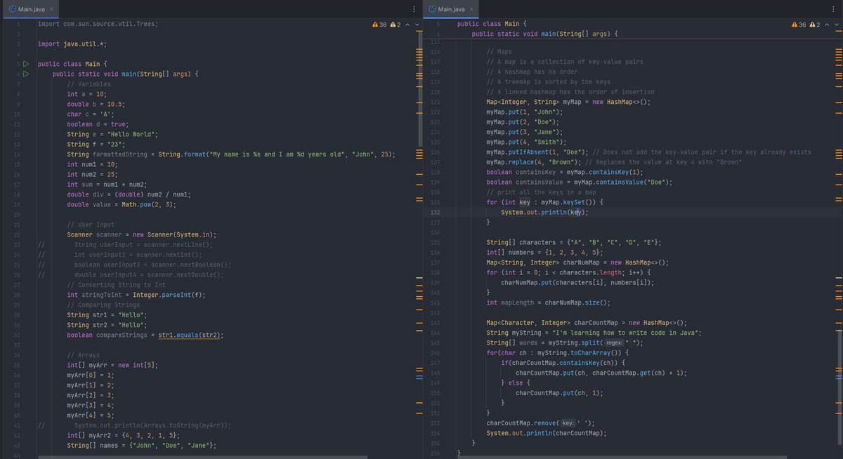 mutohir_exe's tweet photo. I've been learning Java for a while now...
I've covered:
• Data types
• Input and type casting
• Conditionals
• Lists, Array lists
• Sets
• Loops
• Hash Maps
• Classes
• Objects
• Interfaces
• Static keyword
• Inheritance
•Overloading methods
•Inner Classes
•Enums https://t.co/cHevalMlbq