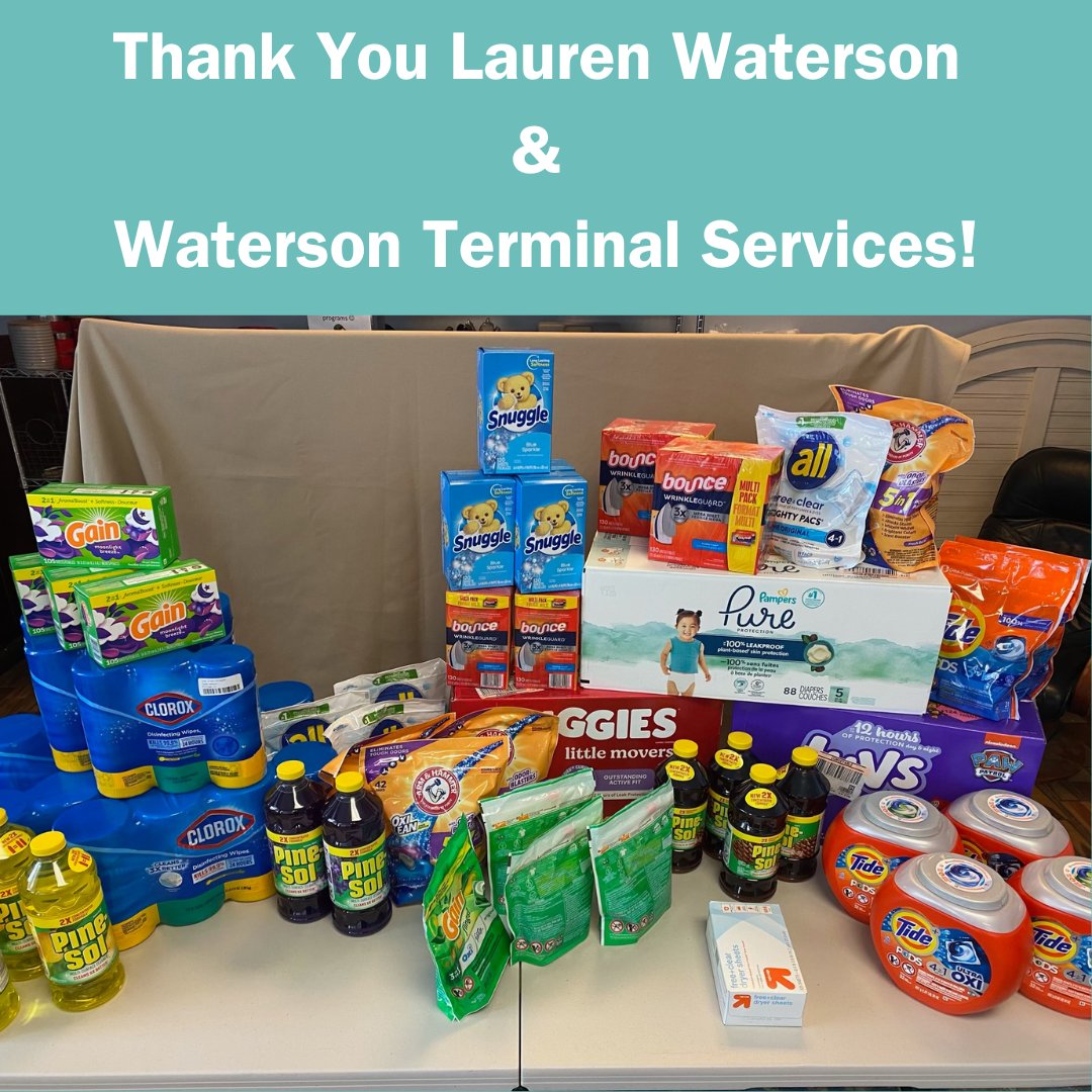fosterforward's tweet photo. 🌟 Huge thanks to Lauren Waterson and Waterson Terminal Services for restocking our Storefront with essential household and personal supplies! Your support makes a tangible difference in the lives of our foster youth and families. 💙 #ThankYou #CommunitySupport #FosterForward https://t.co/2990NPXlw3