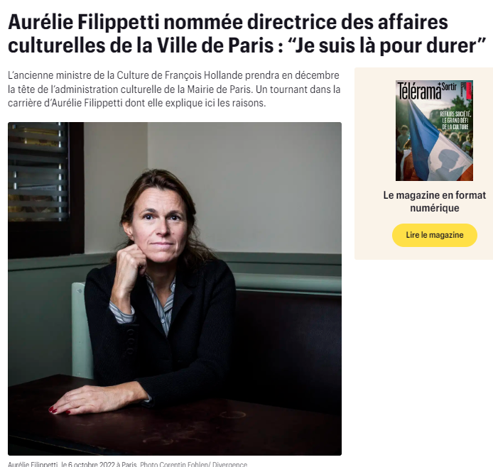 mtwit75's tweet photo. En violation du devoir de réserve, la directrice de la Culture de la Ville de Paris, nommée par #AnneHidalgo, signe une tribune politique. Qui va saisir la commission de déontologie ❓
https://t.co/nSQ8hN84n6 https://t.co/yLmtPVEmT8