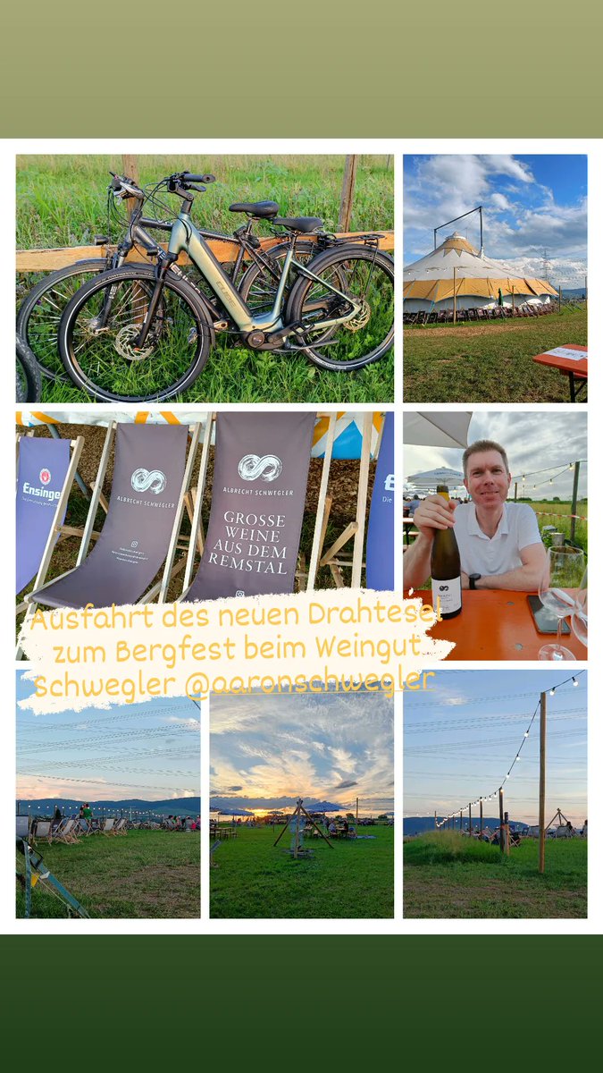 Das tolle Wetter genutzt um das frisch abgeholte Fahrrad einem ersten Praxistest zu unterziehen 😊 
Und dann auch noch leckere Rotweine beim <a href="/aaronschwegler/">Aaron Schwegler</a>  probieren dürfen!