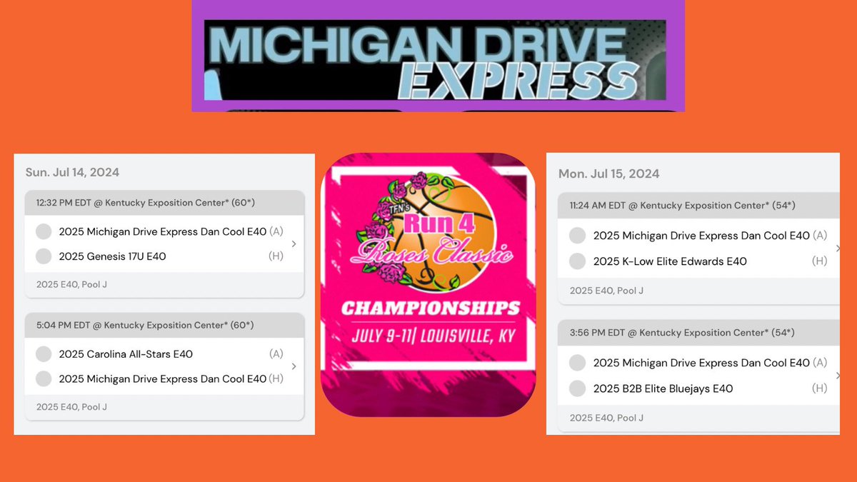 Abby Brannan (@abbybrannan_24) on Twitter photo Ready to head to Louisville for the Run for the Roses Championship 🌹🏀❤️. Come check our team, kicking off Sunday at 12:32pm! <a href="/DriveExpress25/">MI Drive Express E40 - Cool</a> <a href="/DriveExpress26/">MI Drive Express E40 - Doneth</a> Ready to head to Louisville for the Run for the Roses Championship 🌹🏀❤️. Come check our team, kicking off Sunday at 12:32pm! <a href="/DriveExpress25/">MI Drive Express E40 - Cool</a> <a href="/DriveExpress26/">MI Drive Express E40 - Doneth</a>