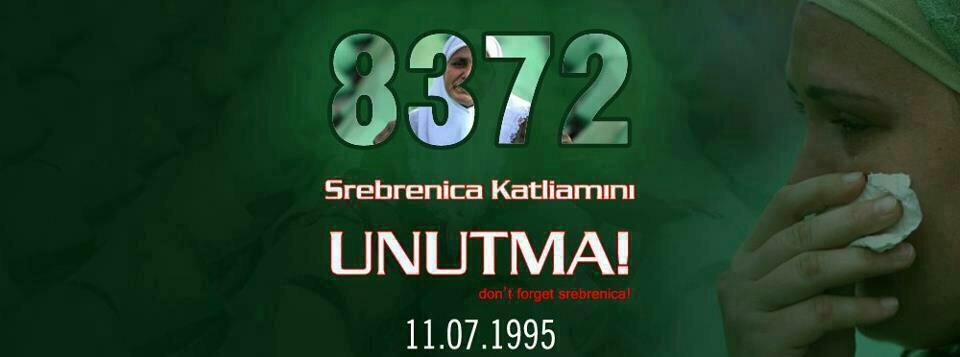 Sırpçasını da yazıyım    Сребреница    belki birşey ifade eder

Srebrenica soykırımının üzerinden 29 sene geçti.

Alija merhum demişti ki; 'Unutulan soykırımlar tekrar eder'

Demek ki unutulmuş keza soykırım Gazze'de devam ediyor.