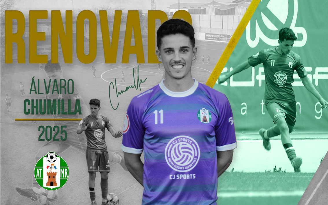 atmanchareal's tweet photo. 🔊 🆁🅴🅽🅾🆅🅰🅲🅸🅾🅽 🔊

📝 @alvarochumi10 seguirá en el  @atmanchareal la temporada 24/25.

¡Chumilla es verde! 💚

#Chumilla2025

#SomosManchaReal 💚💜

#YoSoyVerde 💪🏻 https://t.co/7hbmzK4XsI