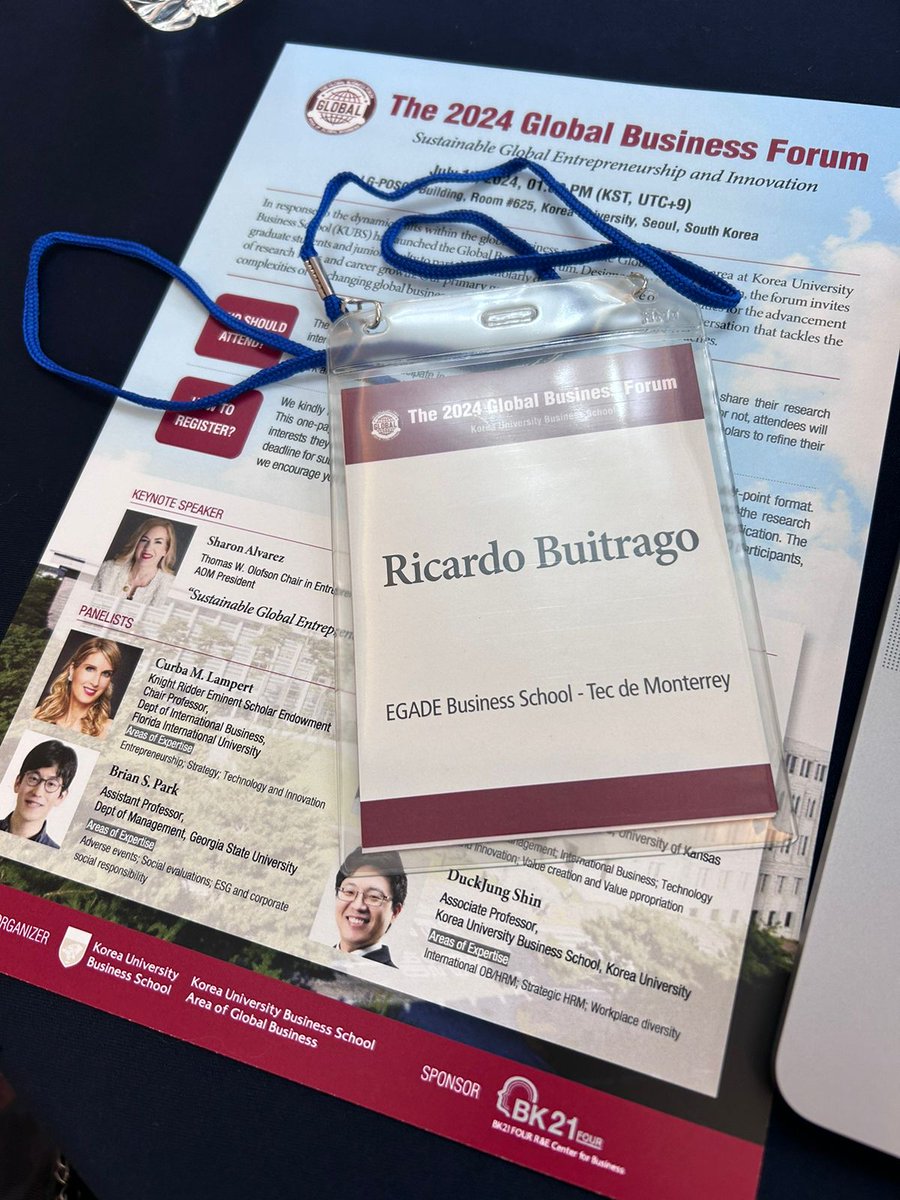 egade's tweet photo. 🌎 From São Paulo to Seoul, @rebuitrago, Professor at #EGADE and President of @BALASorg, shared his expertise at Triple Helix Brazil and @AIB_World Conference, enriching the global dialogue on #businessinnovation and promoting our region's research contributions. https://t.co/2f4kQVAFZH