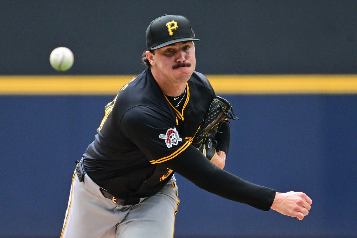 baseball_ref's tweet photo. Paul Skenes is the only player in our database to have multiple games with 6+ innings pitched and 0 hits allowed as a rookie. 🤯

#MLB | #LetsGoBucs https://t.co/gCbhu2ND6I