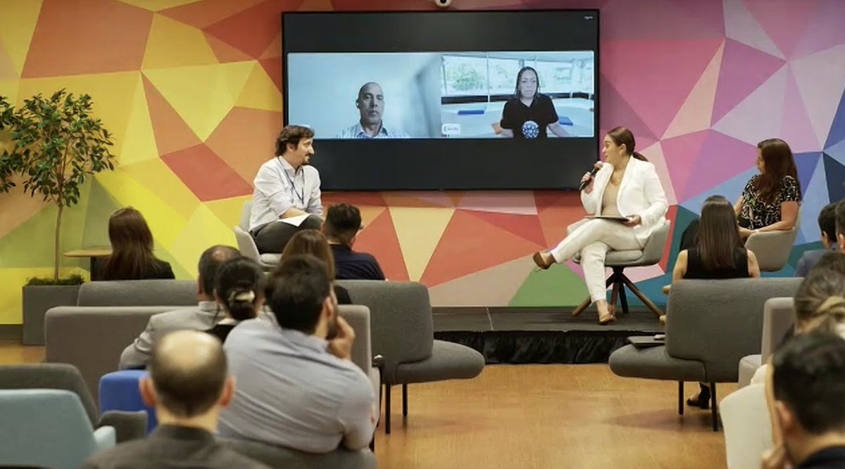anapintoBID's tweet photo. Grateful for the insightful panel on GenAI's impact on our work. We discussed #AI’s transformative potential, from enhancing urban mobility to improving efficiency and #Sustainability . Excited for the future of AI-driven #innovation. Let’s harness AI for positive change! https://t.co/k2rVOYLODT
