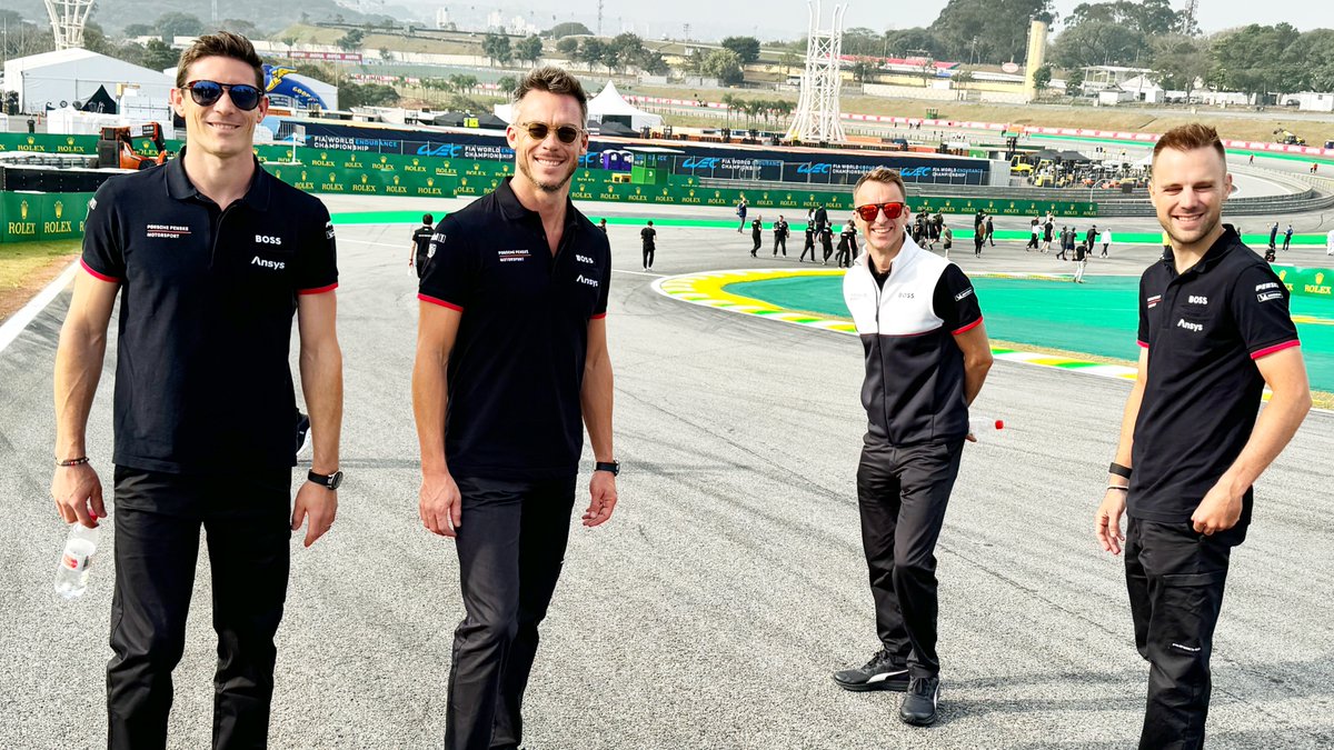 PorscheRaces's tweet photo. #WEC - What is the traditional start to a race weekend? The track walk! At #6HSaoPaulo, the #PorschePenskeMotorsport works drivers were joined this time by #Porsche brand ambassador #TimoBernhard...
#Raceborn #Porsche963 @FIAWEC @Team_Penske https://t.co/gSmwQPMsMq