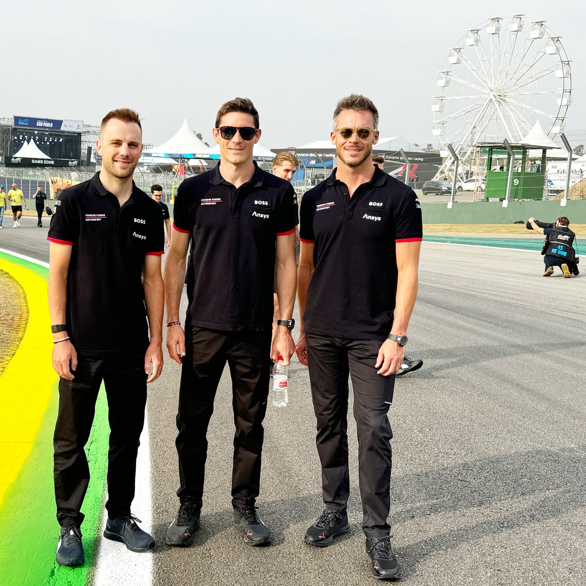 PorscheRaces's tweet photo. #WEC - What is the traditional start to a race weekend? The track walk! At #6HSaoPaulo, the #PorschePenskeMotorsport works drivers were joined this time by #Porsche brand ambassador #TimoBernhard...
#Raceborn #Porsche963 @FIAWEC @Team_Penske https://t.co/gSmwQPMsMq
