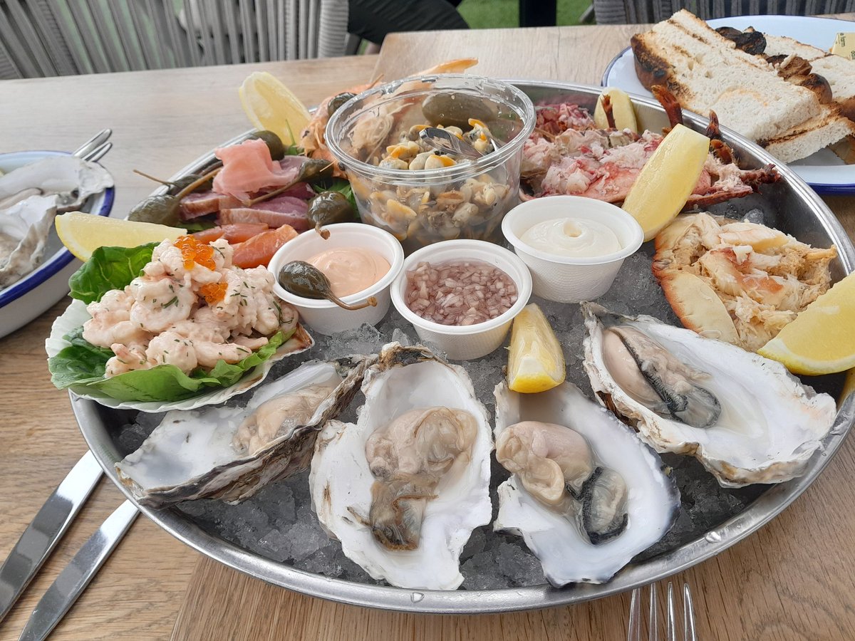 Yesterday's dinner out <a href="/WhiteHorseBranc/">The White Horse</a> We have to have their amazing seafood platter once a year.
