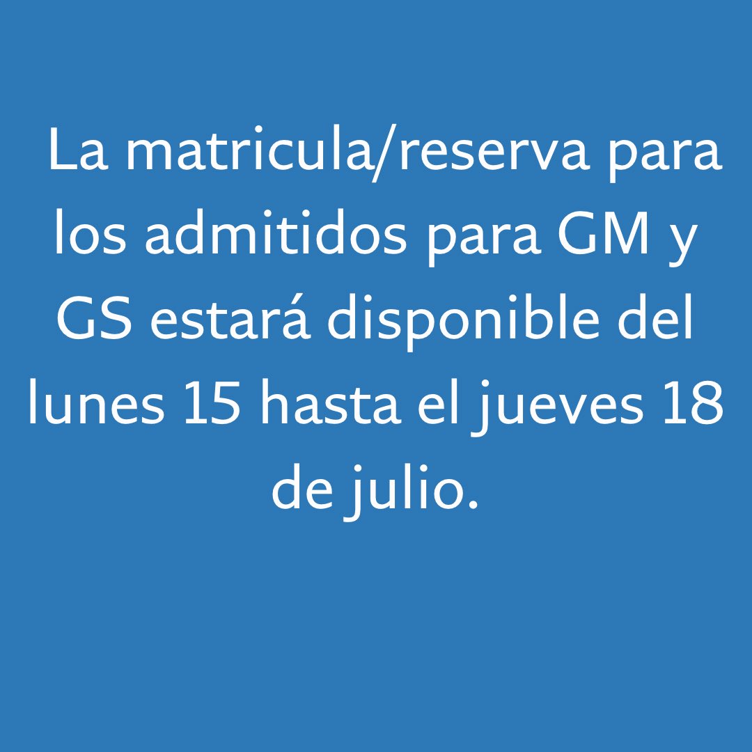 ‼️ Modidicaciones en las fechas del proceso de admisión y matriculación de la FP 🚨

#fp #gm #gs 
#matriculafp #iesguadalpin #marbella
