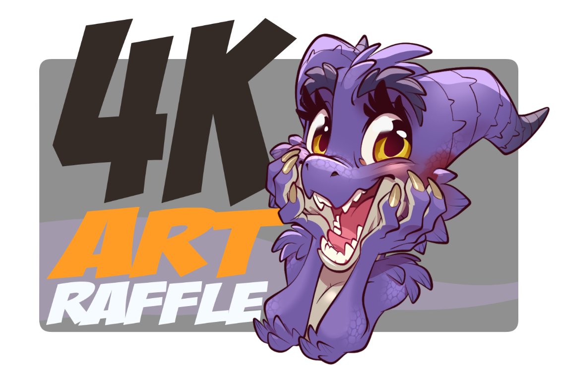 4K ACHIEVED!!
Let's celebrate your support!
Get a full body illustration! :>

ART RAFFLE
Rules:
- Please follow &amp; RT+Like this post 💜
- Comment with your ref character 

Ends July 18th
Good luck everyone!!