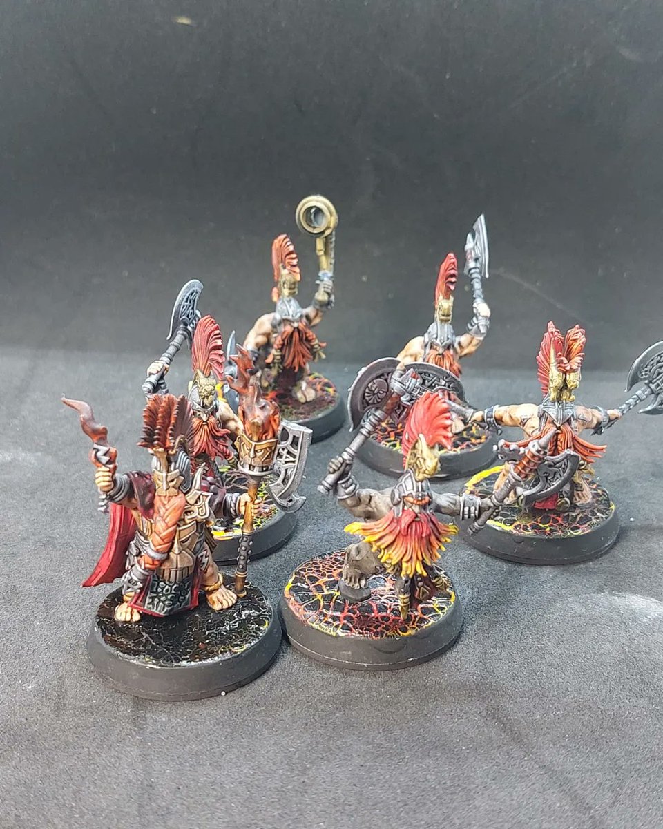 TSGJosh's tweet photo. You could say I'm all fired up ready for Age of sigmar 4th edition! Getting my Fyreslayers painted up ready for the new AoS. Who esle is excited by it? What army are you going run? 

#Warhammer #WarhammerCommunity #fyerslayers #ageofsigmar #Skaventide #AoS4th https://t.co/skG6XdHZw6