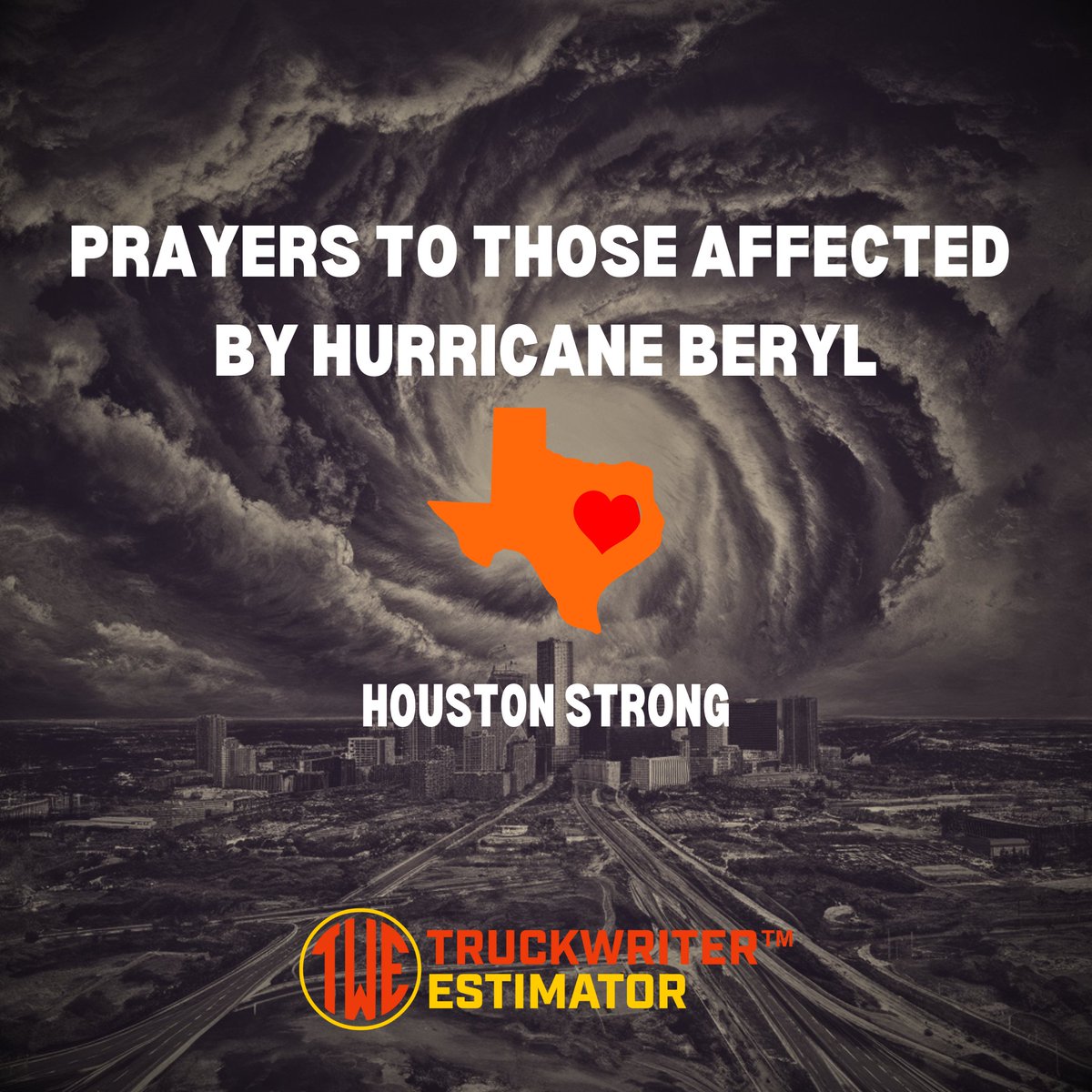 Our hearts are heavy as we witness the devastating impact of Hurricane Beryl, which has deeply affected our community here in Houston, Texas. At TruckWriter Estimator, we are not just a business; we are part of this community, and the pain of this disaster hits close to home.