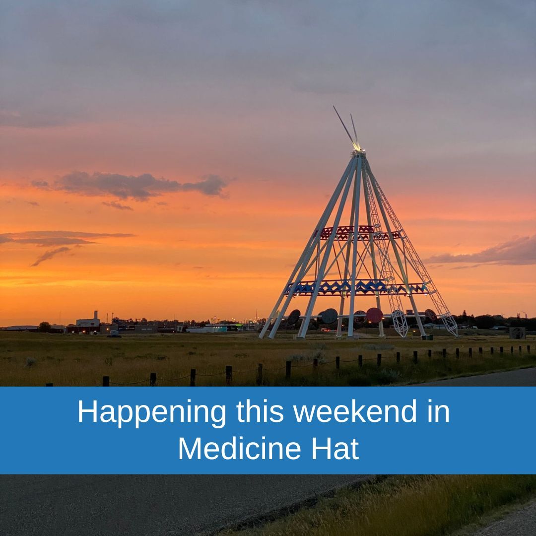 ⬇️  Be sure to check out these awesome events happening this weekend in sunny #MedHat! 😎☀️

+ Motor Market at @medalta
+ Home Games for the Mavericks
+ Heritage Gather at @dunmoreequestrian
+ Downtown Chili Cook-Off
+ Farmers Market

#thishappenshere  #yxh #travelalberta