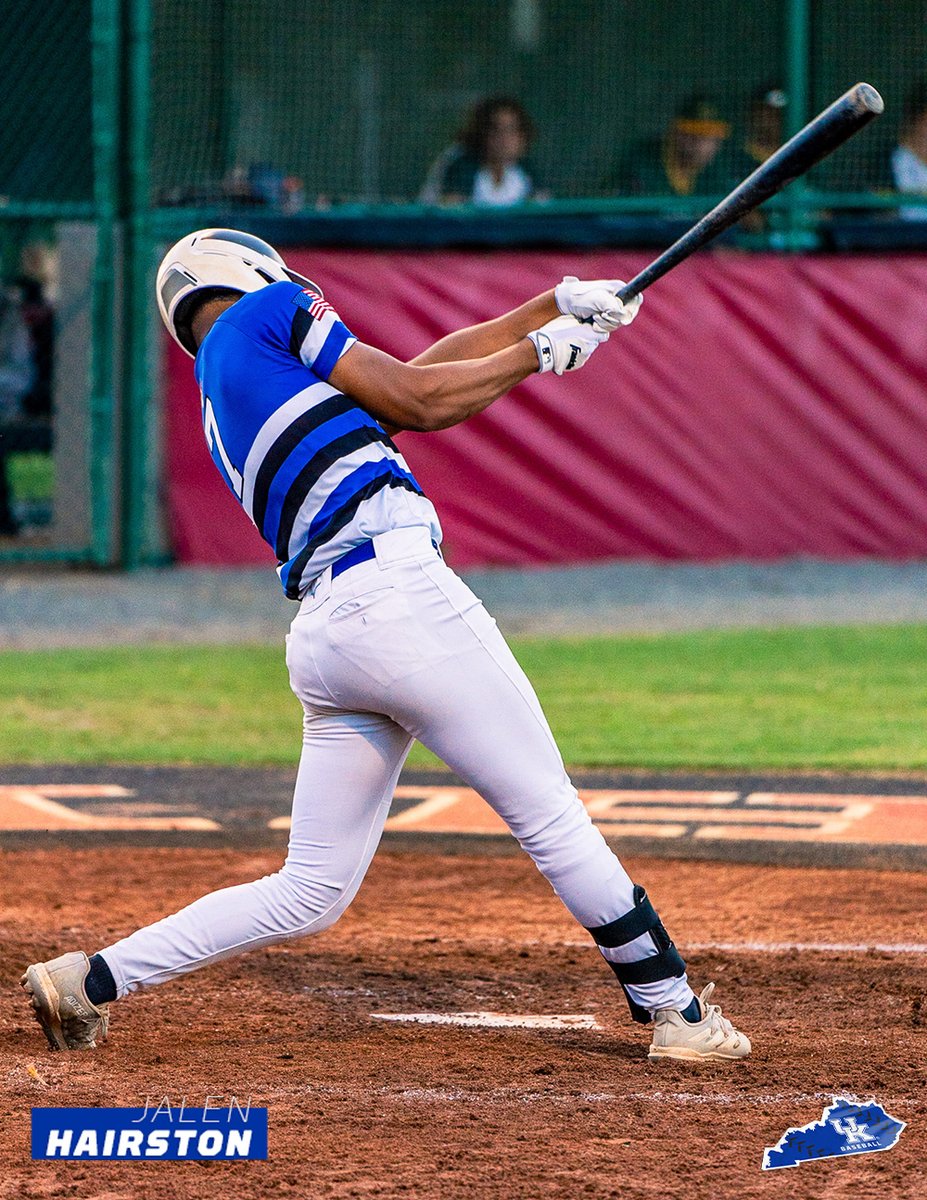 Kentucky Baseball (@ukbaseball) on Twitter photo Future Wildcat Jalen Hairston (<a href="/jalenhairston1/">jalen Hairston</a>) tore it up for the <a href="/FCSLRats/">Sanford River Rats</a> over the first half of summer before launching a 💣 in the FCSL All-Star Game!
.367 avg. with six XBH, more BB than K and 13 SB in just 49 AB.
📸 Garrett Tipton Future Wildcat Jalen Hairston (<a href="/jalenhairston1/">jalen Hairston</a>) tore it up for the <a href="/FCSLRats/">Sanford River Rats</a> over the first half of summer before launching a 💣 in the FCSL All-Star Game!
.367 avg. with six XBH, more BB than K and 13 SB in just 49 AB.
📸 Garrett Tipton
