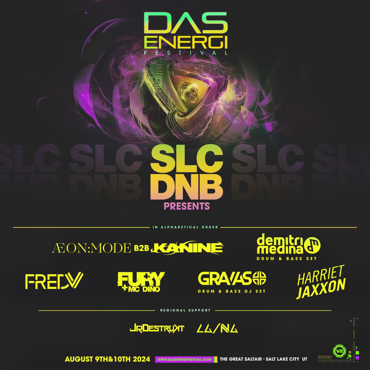Big drums things coming in! SLC DNB takes over Das Energi Festival the Drum &amp; Bass is waiting for you Salt Lake City! 🥁🔊
