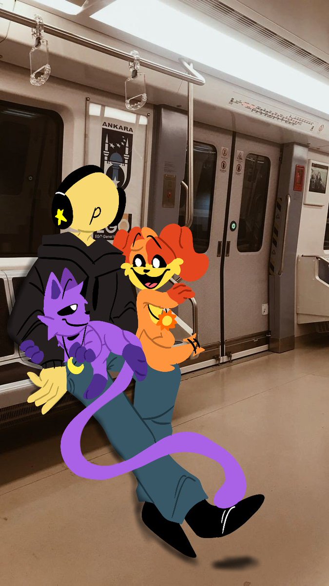 itsfaeloves's tweet photo. "enjoying their rides at the train" 

#SmilingCrittersFanart #PoppyPlaytime3 #dogday #catnap #SmilingCritters https://t.co/H16Nhi0Zt8