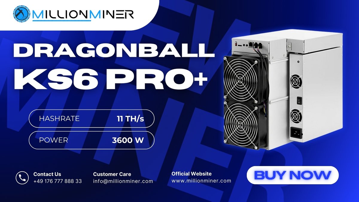 millionminercom's tweet photo. 🔥Discover the DragonBall KS6 Pro+ KASPA ASIC Miner!
🚀A new generation of Kaspa miners that hit the Market recently!
💪Efficient and powerful. Order from MillionMiner!
#crypto #millionminer #asicminer #cryptocurrency #cryptominer #kaspa #kaspaminer #kaspacoin #dragonball #ks6pro https://t.co/q3TE38t6GN