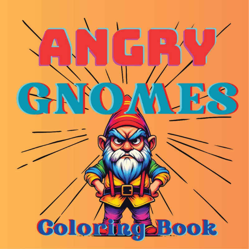 faerieselves's tweet photo. It's just a coloring book full of angry gnomes.