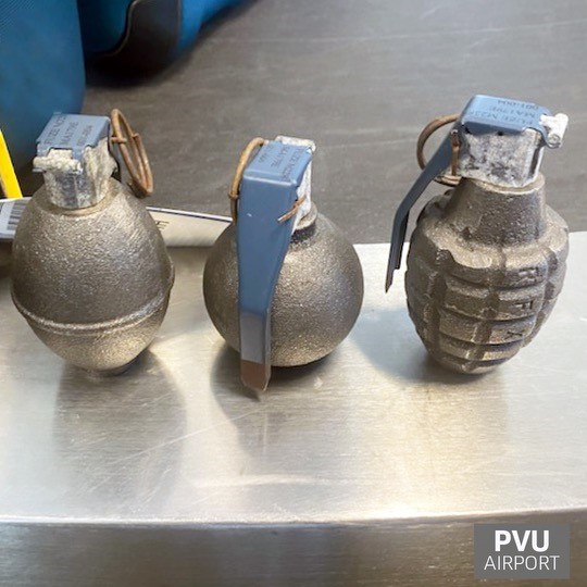 If you have any replica or real explosive devices, leave them at