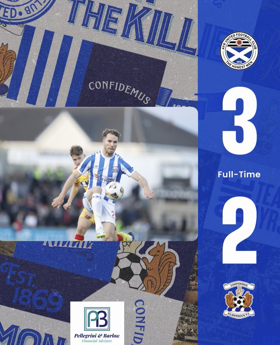 KilmarnockFC's tweet photo. Full-Time in Ayr. https://t.co/ZO1PWrWKYb