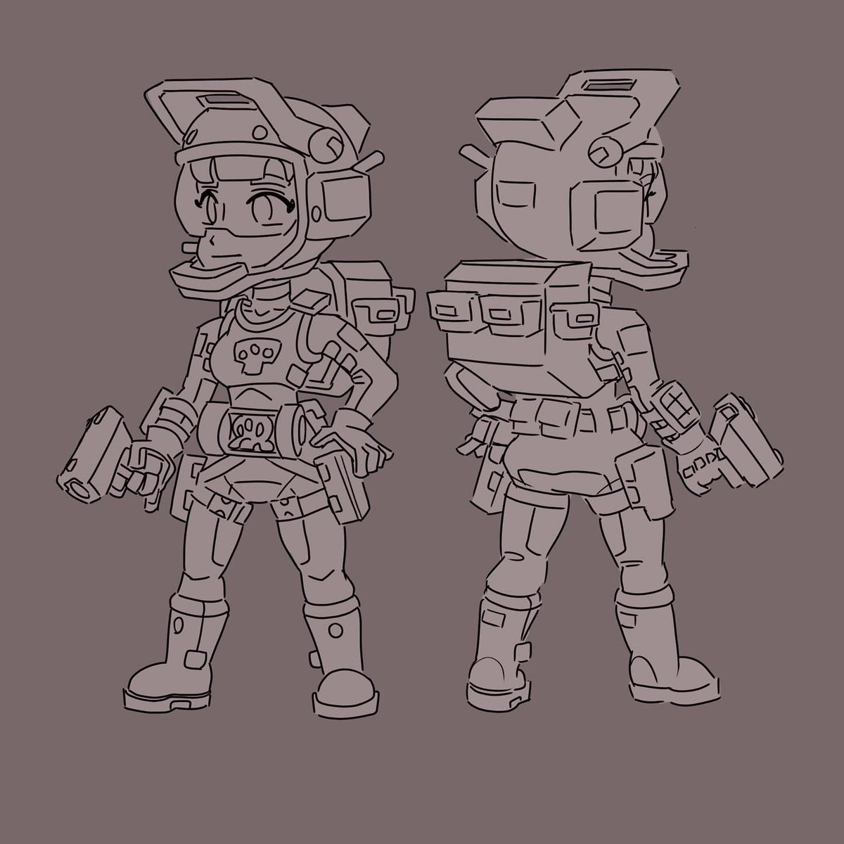 4orkast's tweet photo. Space Miners Assualt Class > Dual Pistols > Female Character > #conceptart #conceptartist #stylizedart #comicart #gameart #2d #scifi #scifiart https://t.co/CjUnxLAv5b